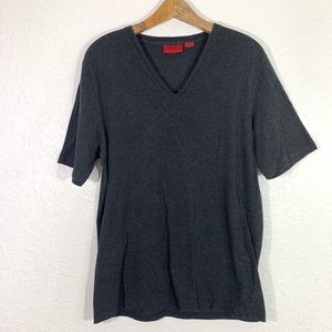 Hugo Boss Marled Grey V Neck T shirt